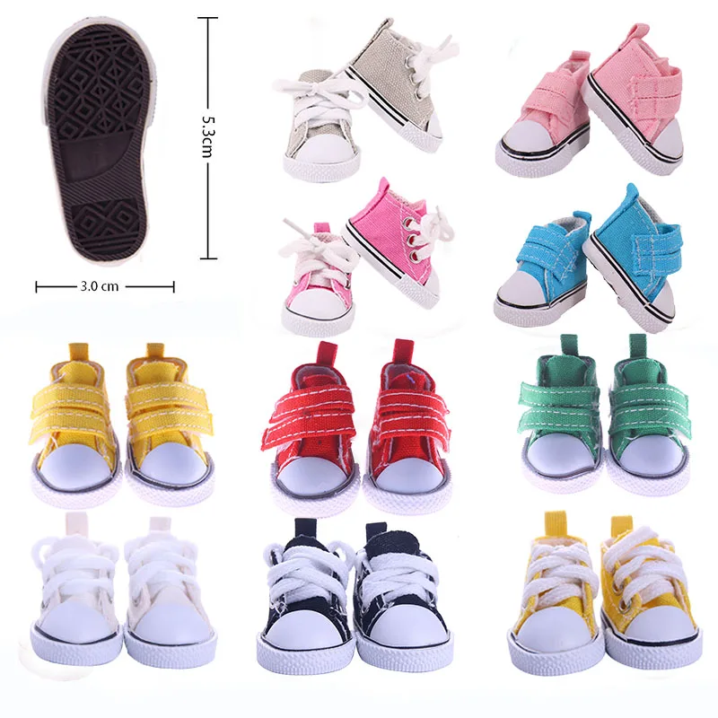 5CM Doll Shoes Mini Fashion Sport Canvas Shoes For 1/6 BJD Blyth EXO Doll Clothes Accessories Generation Russian Girl DIY Toys сумка на пояс 32 8 15 putin team russian sport отд на молнии красная