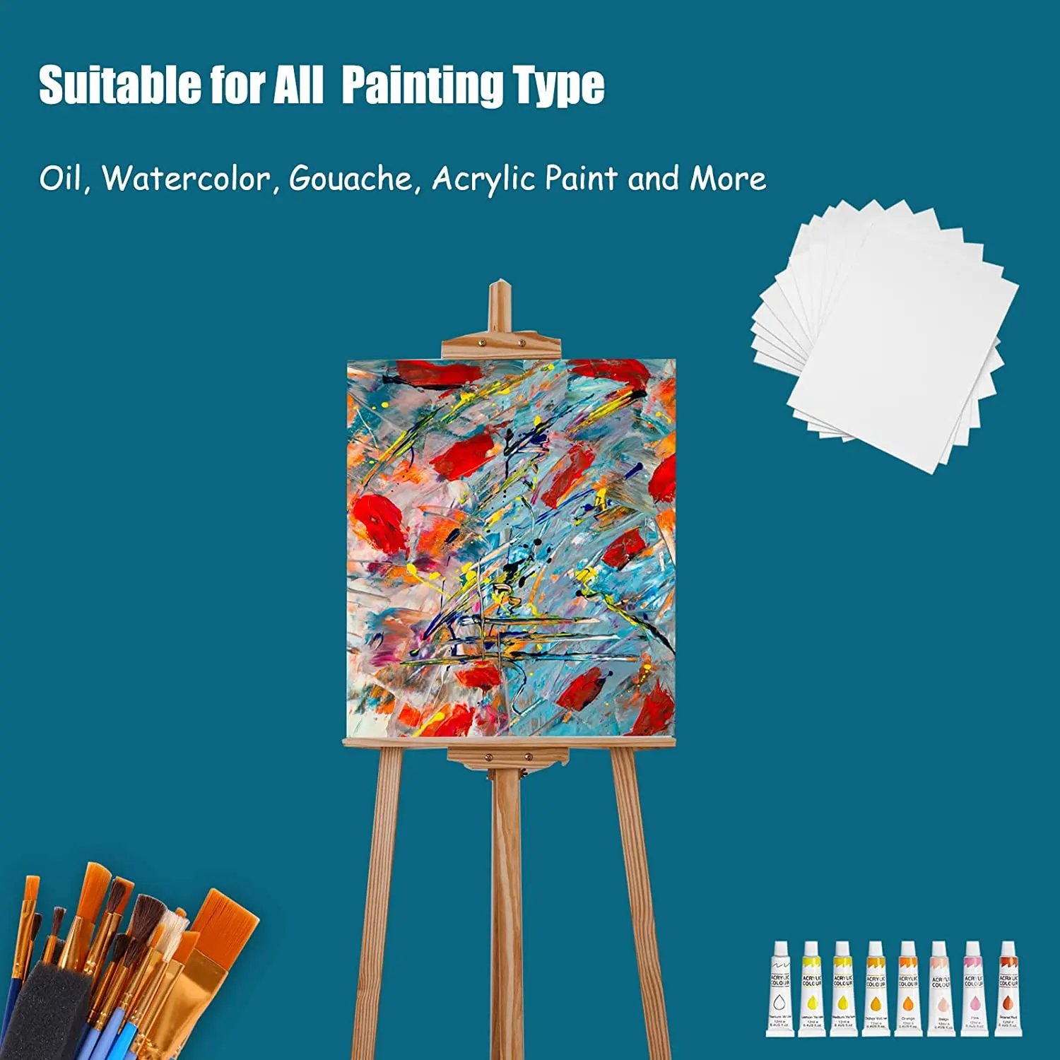 Custom Painting Canvas Painting Canvas Painting Canvas Board 10Pcs Canvases for Painting 100% Cotton Painting Canvas Panels Canvas Boards for Oil Paint, Acrylic Paint, Gouache, Watercolors