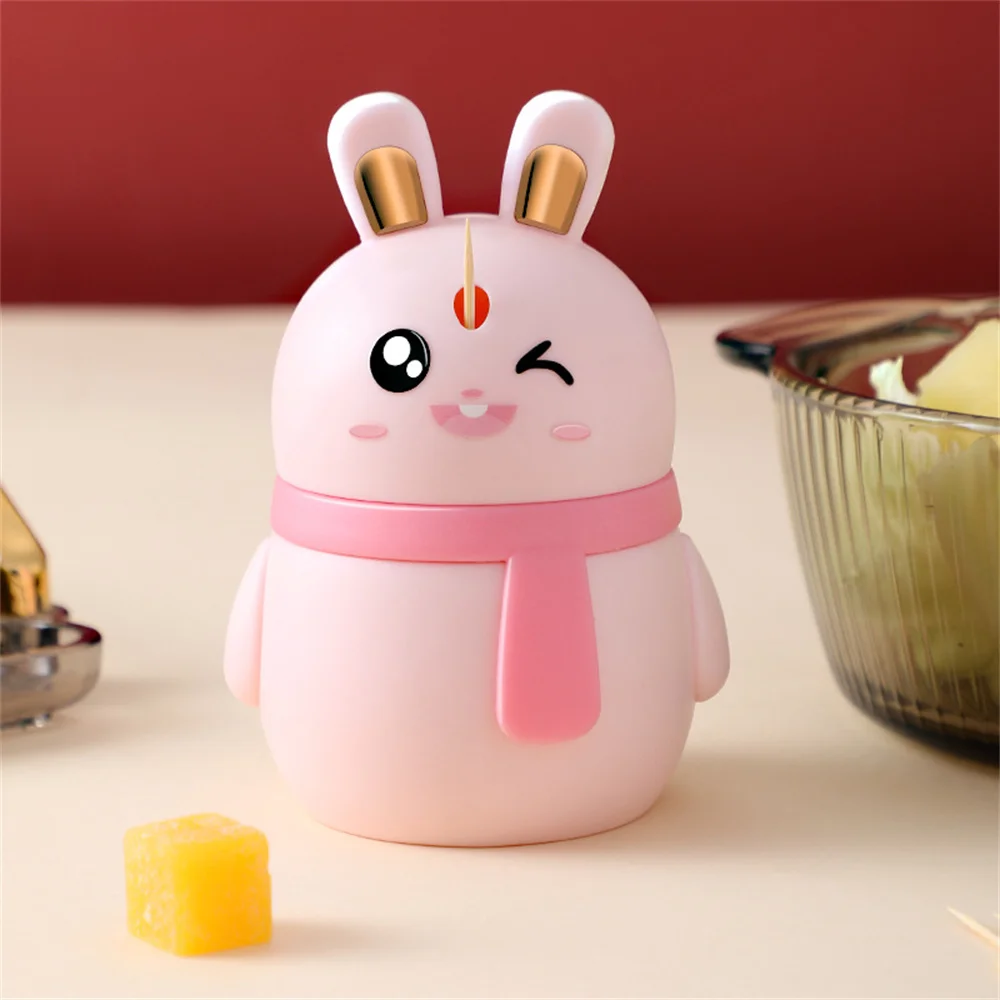 

Toothpick Bottle Cartoon High-capacity Compressional Stable Base Farewell To Chaos Kitchen Accessories Toothpick Jar Cute