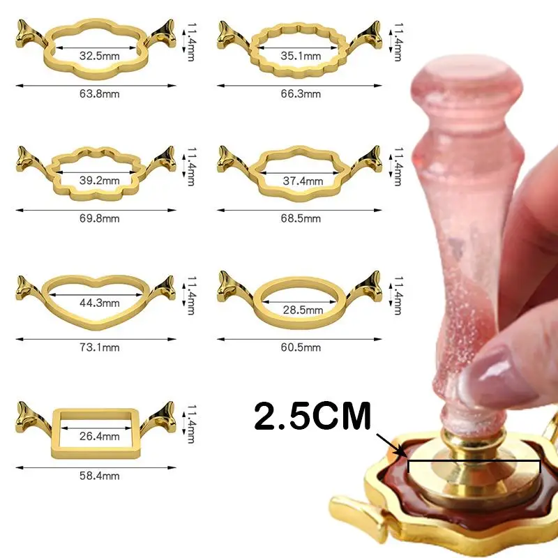 왁스 인감 스탬프 모양 해결사 사랑 DIY 도구 초대장 인사말 카드 웨딩 물개 스타일링 디자인 2.5cm/3cm 인감 액세서리