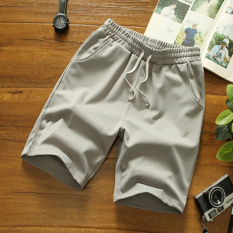 2024 New Men's Sports Shorts Fast Slow Run Breathable Quick-Dry Mesh Shorts Gym Fitnesssolid Color Polyester Casualwear 2