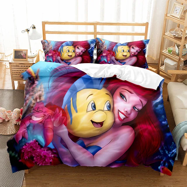 Funda Nordica Infantil Juego De Cama Ariel La Sirenita 100