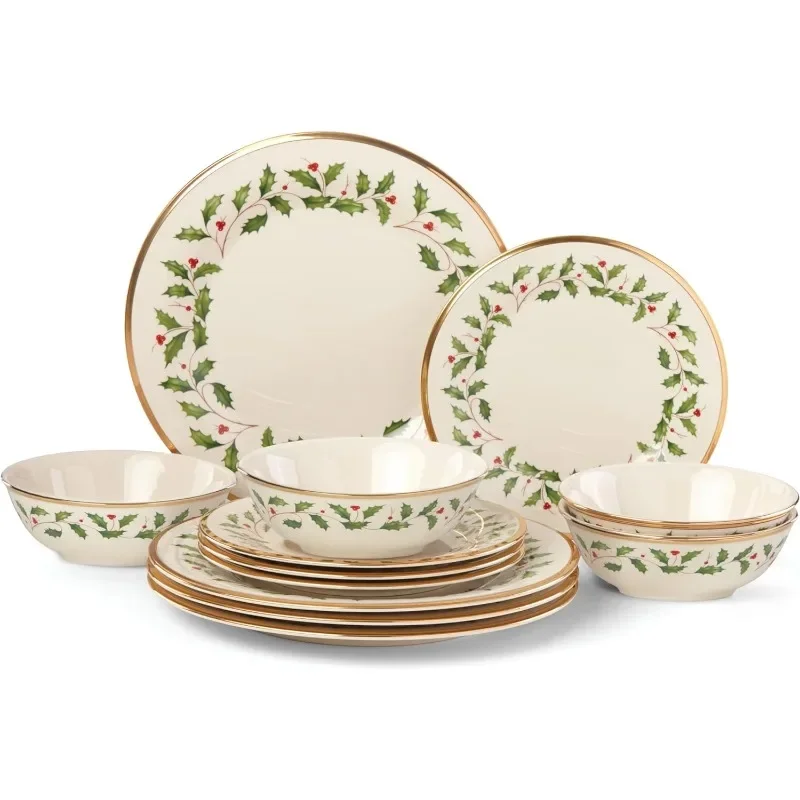 Holiday 12-Piece Plate and Bowl Set