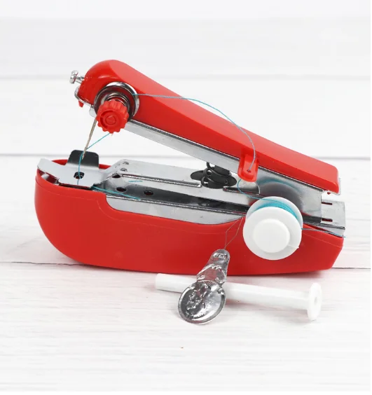 4 Colors 1pc Portable Mini Manual Sewing Machine Simple Operation Sewing Tools Sewing  Cloth Fabric Handy Needlework Tool DC05 6