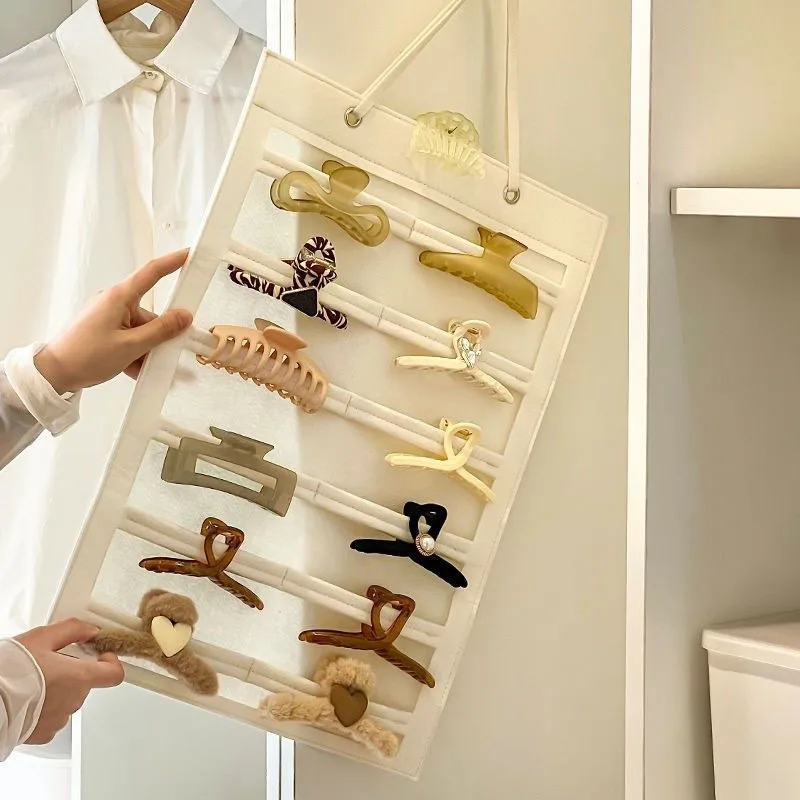 Multi-functional Hanging Storage Bag for Hair Accessories, Glasses and Headbands with Foldable Design