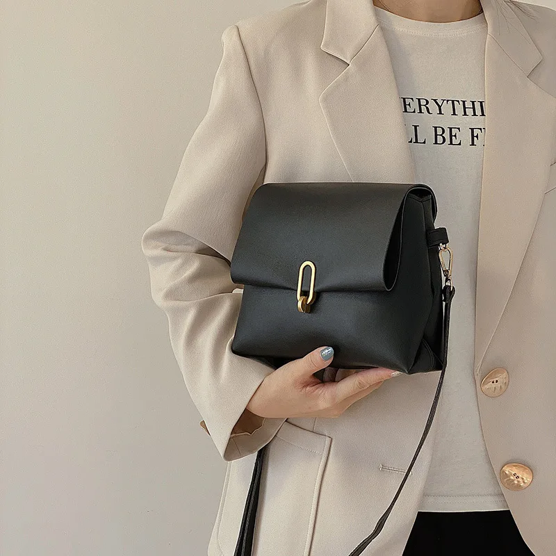 

Foreign Style Crossbody Bag Women's Popular New Trendy Fashion Versatile Crossbody Bag Celebrity Sense Small Square Shoulder Bag