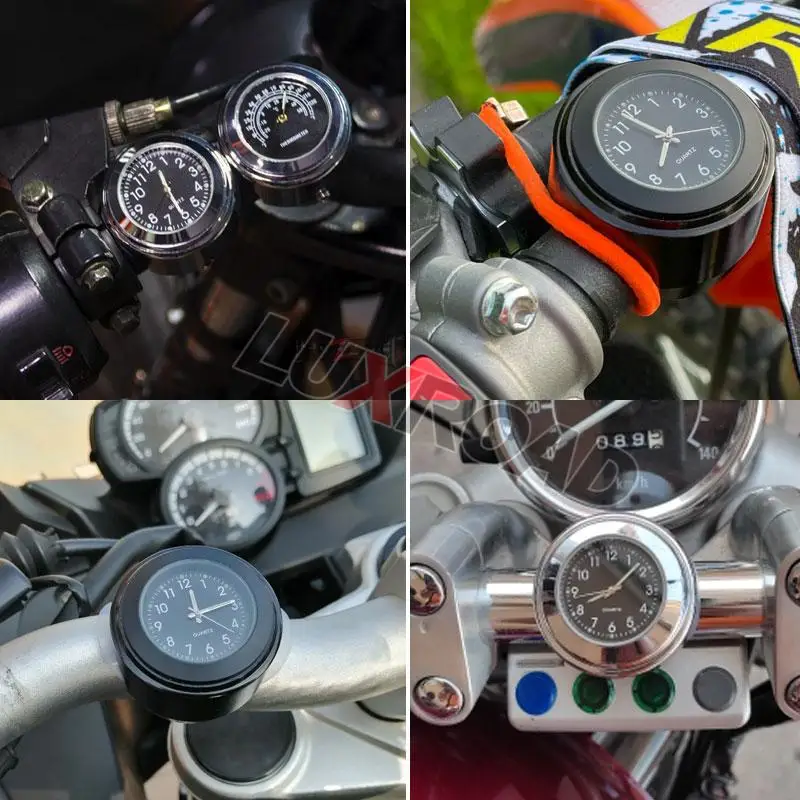 Acheter 22-25mm universel moto guidon horloge étanche Vision nocturne  horloges montre cadran vélo horloge