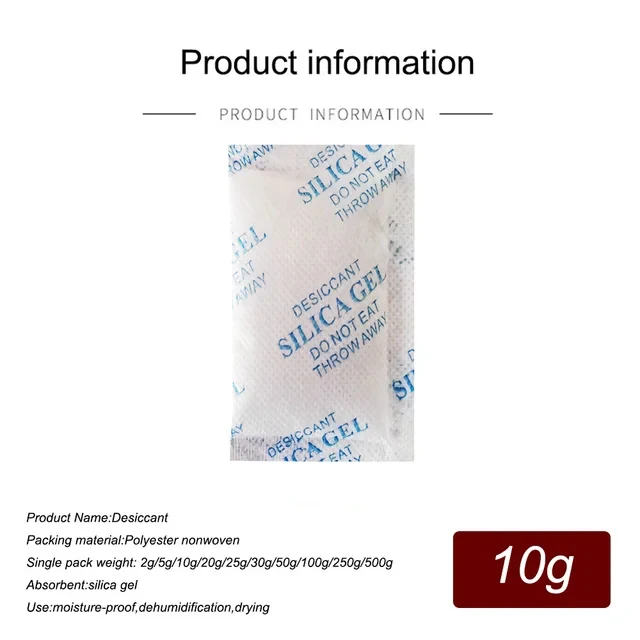 2/5/10/20g Package Non Toxic Silica Gel Desiccant Damp Kitchen Room Living Moisture Dehumidifier Absorber Bag 6