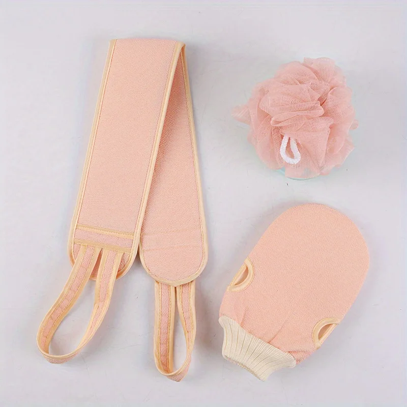 3 pieces of double-sided strong back rub towels, back rubbing strips, decontamination and mud rubbing long bath towels