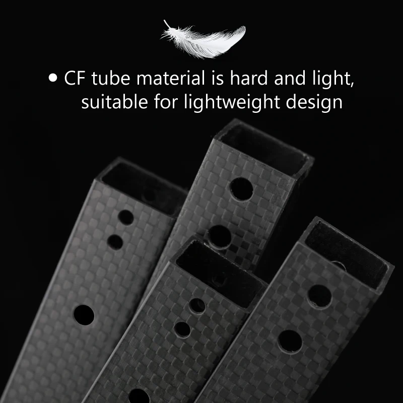 Mellow Peças Cnc Blv-cf-tubo de Perfuração de Fibra de Carbono Rolo Envolto Sarja Tubo Quadrado para Blv Mgn Cubo Impressora 3d - Imagem 2