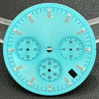 VK63 movement features a 32.5mm dial with green luminous date and accurate replacement of watch accessories