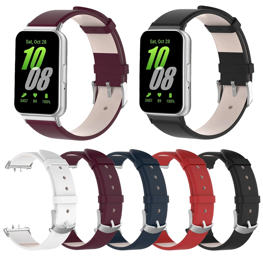 

For Samsung Galaxy Fit3 Smart Watch Band Leather Strap For SM-R390 Watchband Bracelet Wristband Watch Accessories