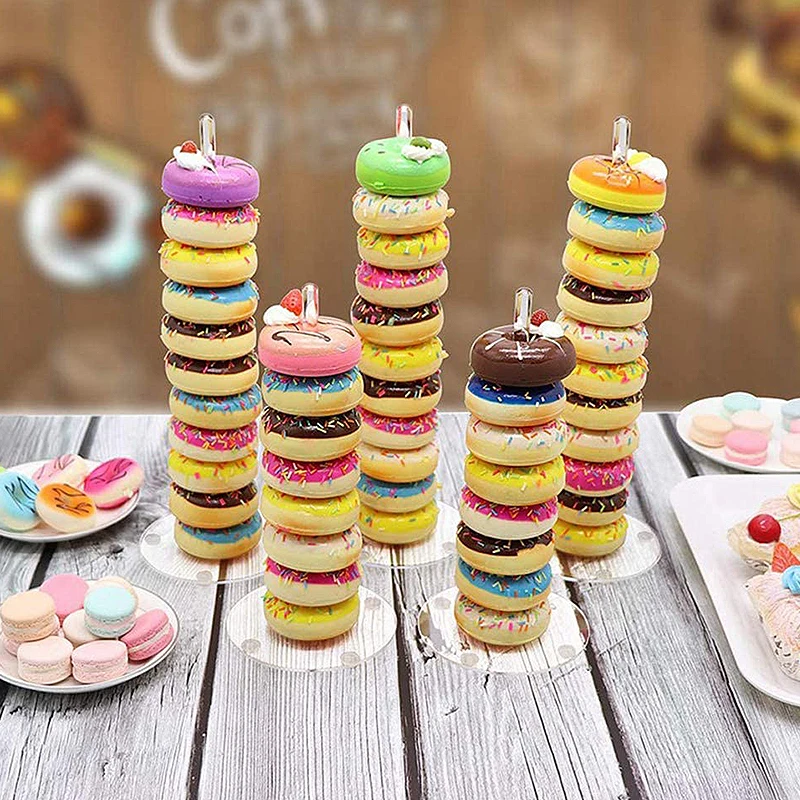 Acryl Donut Halter Dessert Display Rack Dim Sum Brot Verkauf Rack Donut Ständer Geburtstag Party Hochzeit Tisch Dekoration – Detail 15