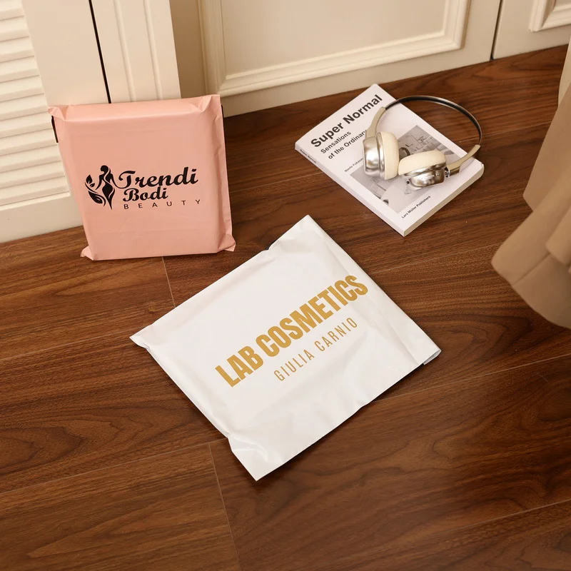 100 plastic courier bags, colored packaging bags, polyethylene mailing bags, parcel shipping and storage bags, with printed logo 5