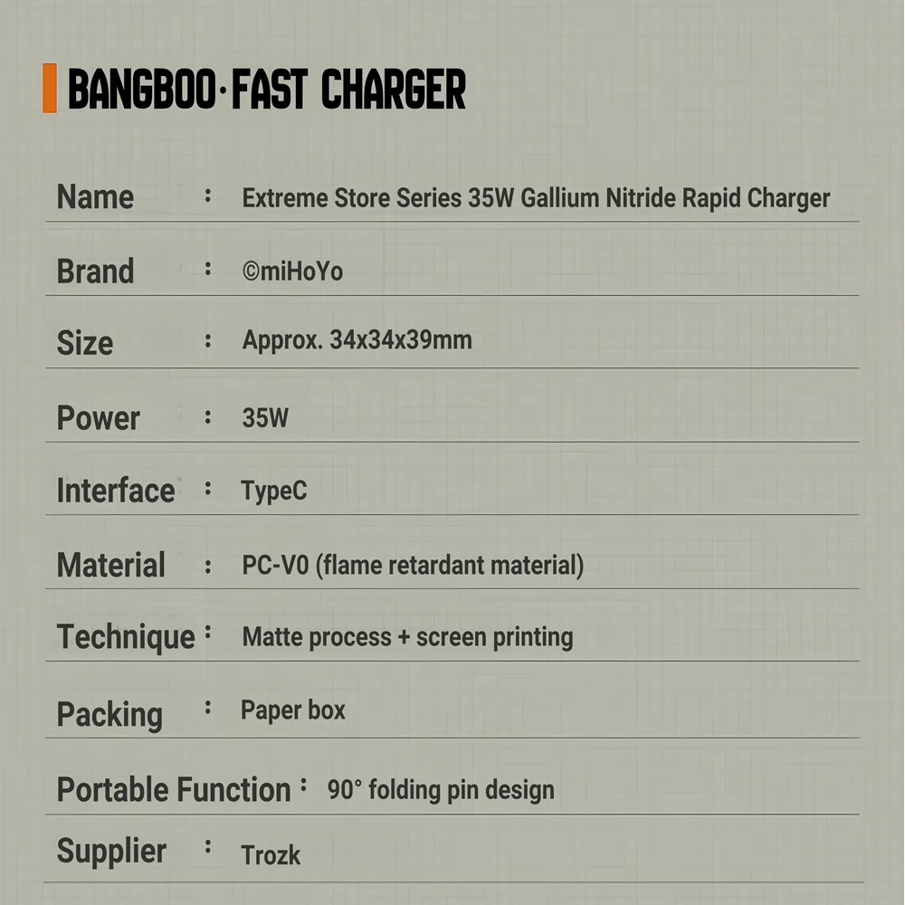 Zenless Zone Zero Genuine Anime Rush Power Series 35W