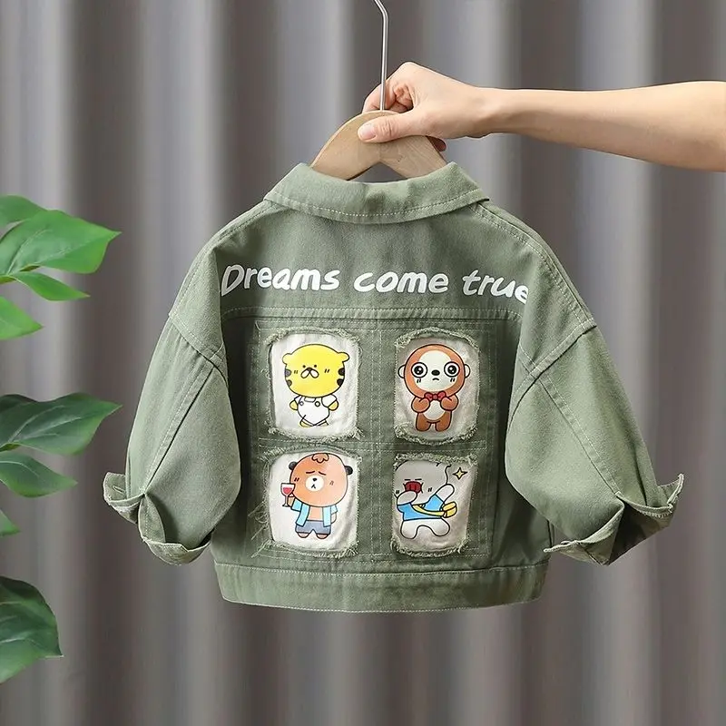 جواكيت جينز غير رسمية للأطفال ، توب رعاة البقر للأطفال ، ملابس عصرية ، جديد ، الربيع والخريف 1 جواكيت جينز غير رسمية للأطفال ، توب رعاة البقر للأطفال ، ملابس عصرية ، جديد ، الربيع والخريف 1