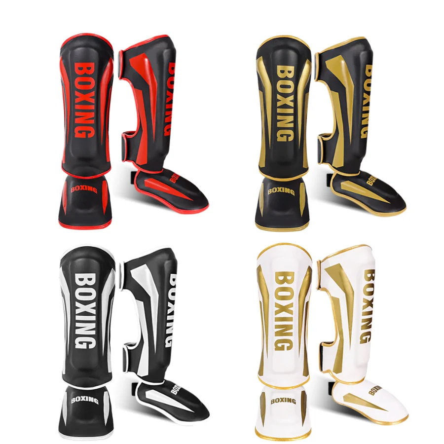 Kickboxing Shin Guards One Pair Boxing Shin Pads Ankle Protector MMA Muay Thai Training Leg Warmers
