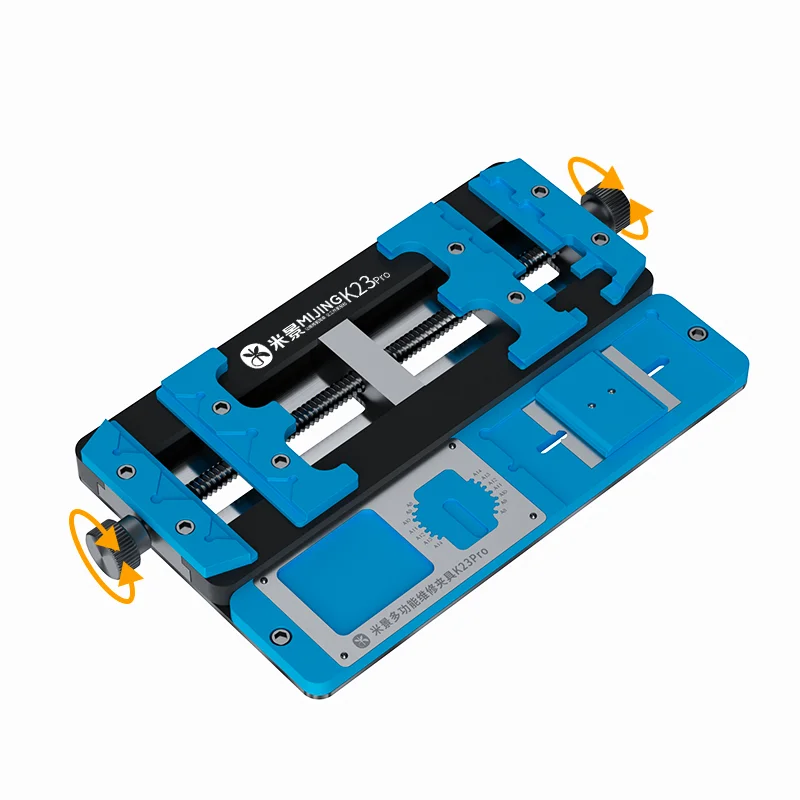 미징 K23 프로 PCB 납땜 고정장치, 듀얼 샤프트 PCB 보드 납땜 거치대, 휴대폰 마더 보드 CPU 접착제 제거 수리 도구