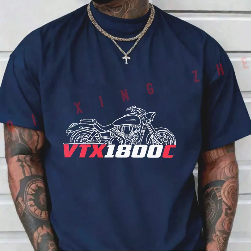 VTX 1800C Motocicletas 모터바이크 프린트 티셔츠 코튼 팬 남성 새로운 패션 여름 짧은 소매 인쇄 O 넥 티셔츠