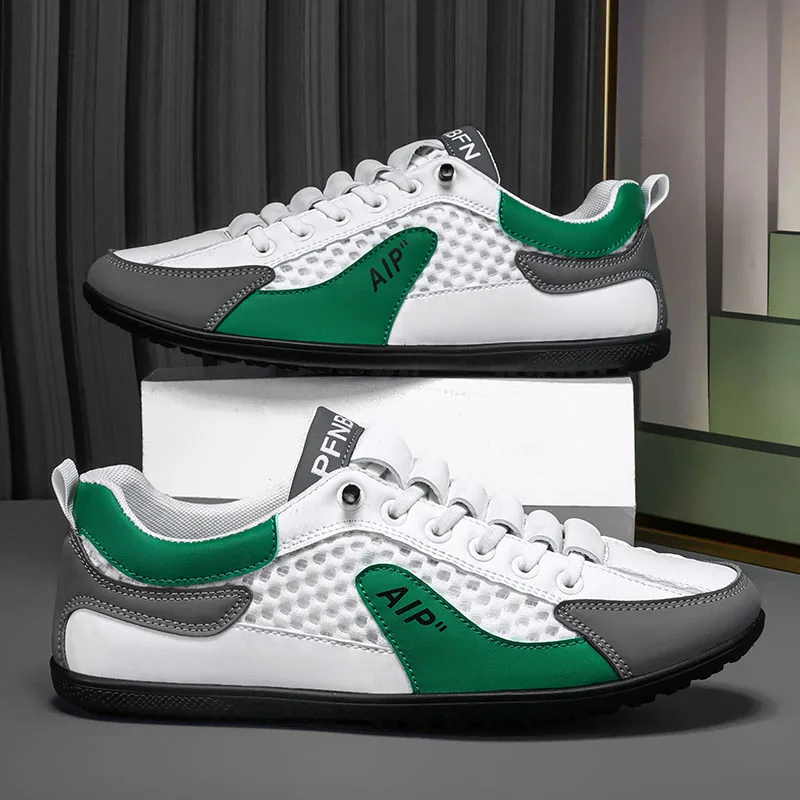 Men Casual Shoes 2024 Summer Breathable Flat Running Shoes For Men Sneakers Lightweight Soft Leather Tennis Sports Shoes