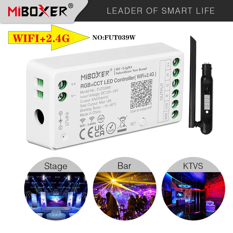 Miboxer24GWiFiRGBCCTLEDLightControllerDMXDimmerBluetooth