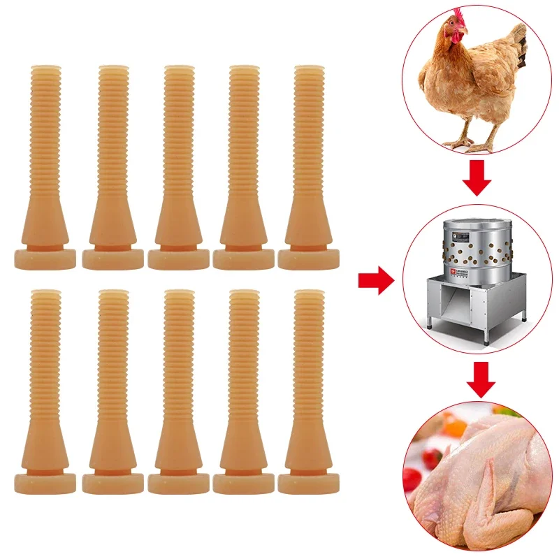 Bastoni Rimozione Piume In Gomma - 50 Pezzi Per Pollame | Anatre, Polli, Quaglie | Alta Efficienza E Durevoli