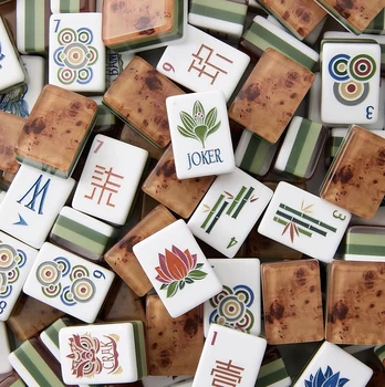Wood Grain American Mahjong Set 1