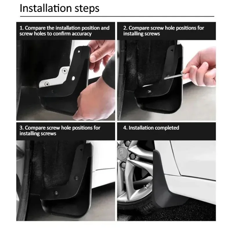 4PCS 자동차 머드 플랩 BYD M6 EMAX7 액세서리 2024 2025 2026 자동차 펜더 방한 머드가드 스플래시 머드플랩 자동차 액세서리