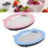 Ice Cream Maker Pan with 2 Scrapers Multifunctional Food Plate Durable Rolled Homemade Rolled Cream Frozen Yogurt Gelato 1