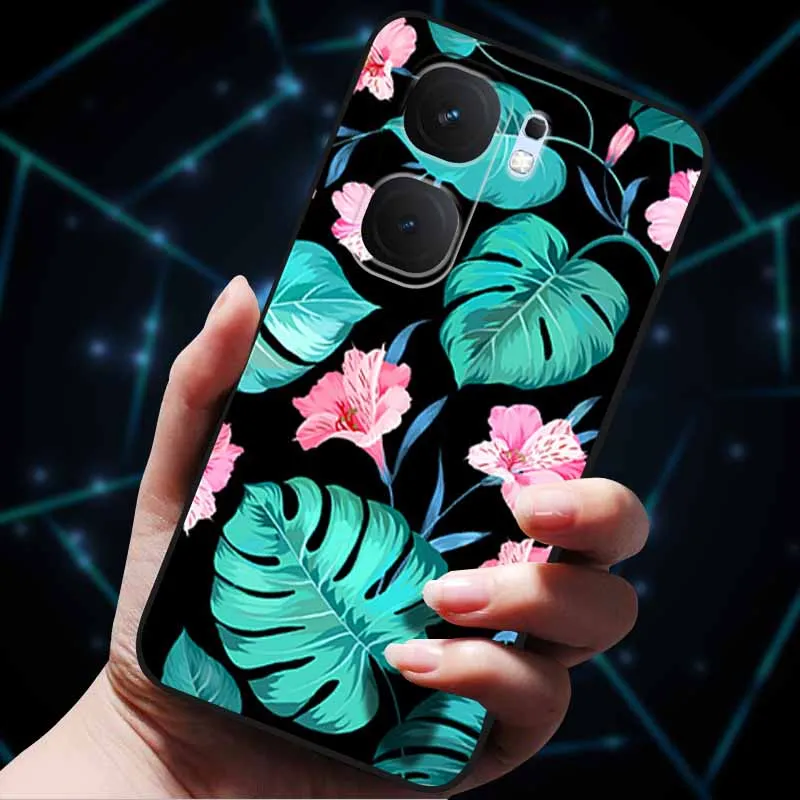 3D Flower Embossed Soft Silicone Phone Case - Stylish Back Cover Shell Bag