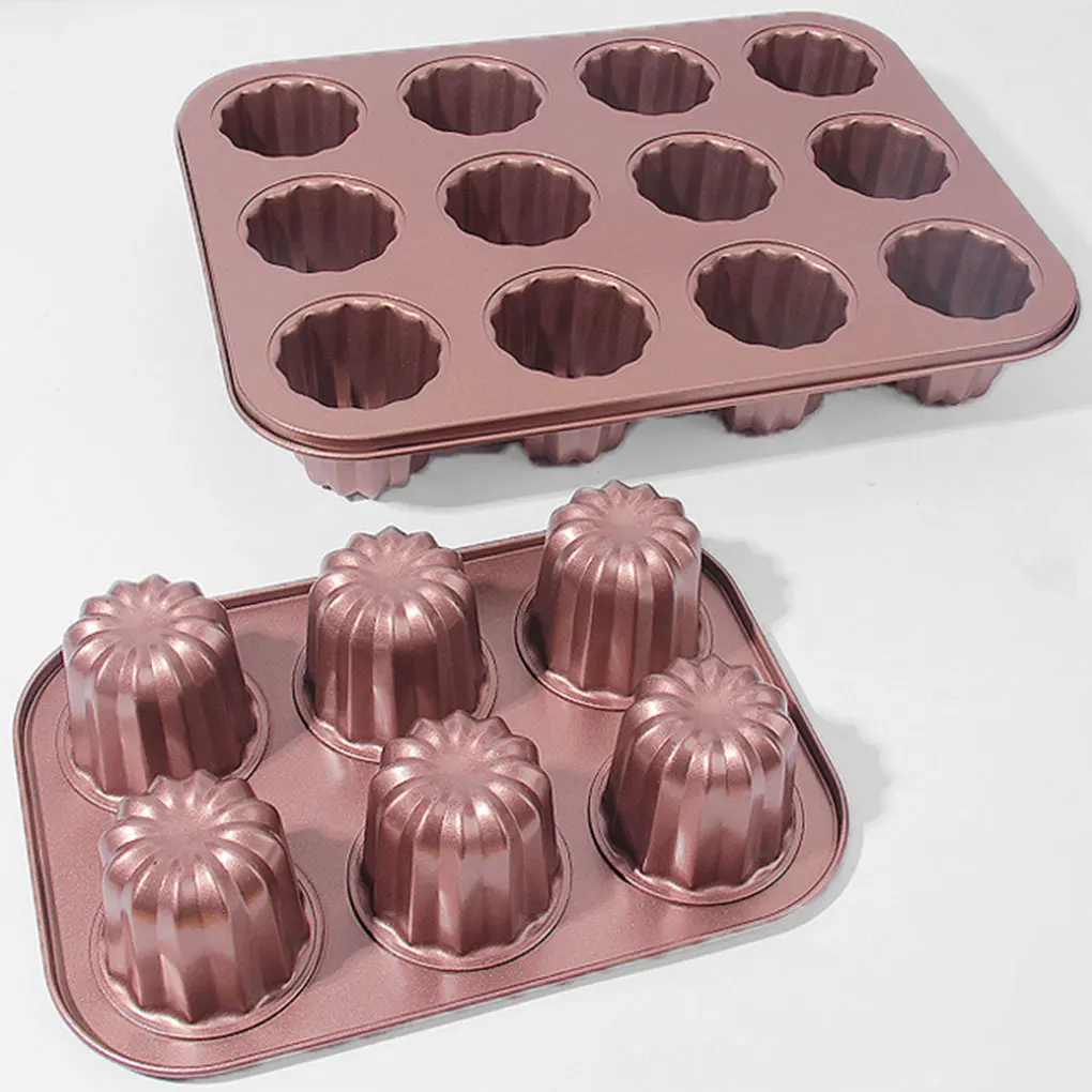 

Carbon Steel Eco-Friendly Canele Mold Cake Pan For Sustainable Baking Durable Non-stick Cupcake Mold