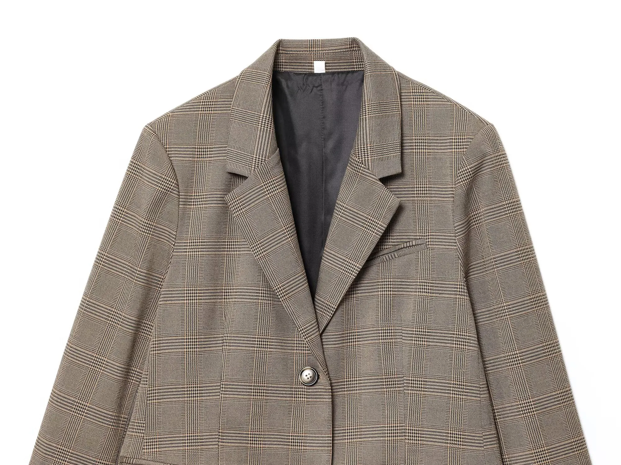 Women Jackets Blazers Autumn And Winter New Fashionable Casual Single-Breasted Suit Collar Long-Sleeved Coat With No Hood