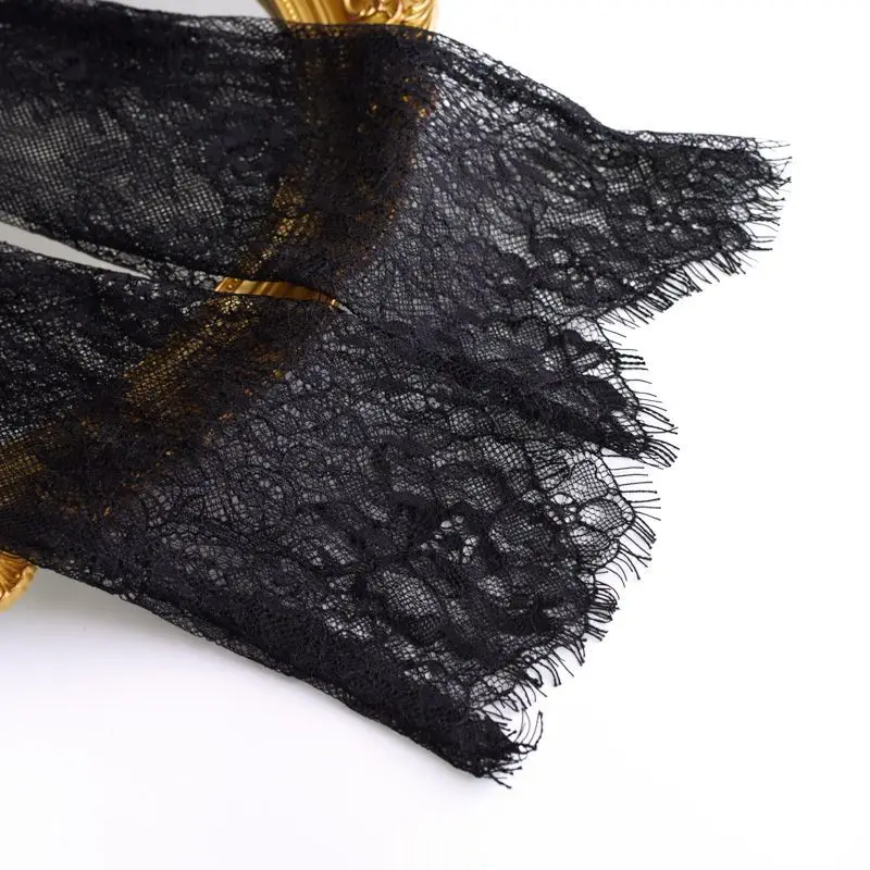 55cm Black Lace Floral Thin Sheer Long Gloves Lolita Cosplay Bridal Wedding Lady Elegant sexy Evening Party NightClub Accessorie