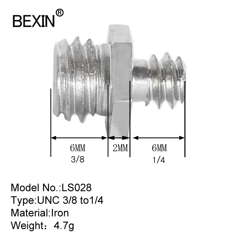 Camera Accessories Camera screw 3/8 To 1/4 Inch Monut Adapter Fixed Screw For DSLR Tripod Monopod Connection Mounting camera screw mount