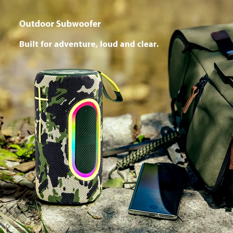 Powerful Portable Music Stereo Subwoofer Outdoor Woofer Bluetooth Speaker Wireless_voghion.com