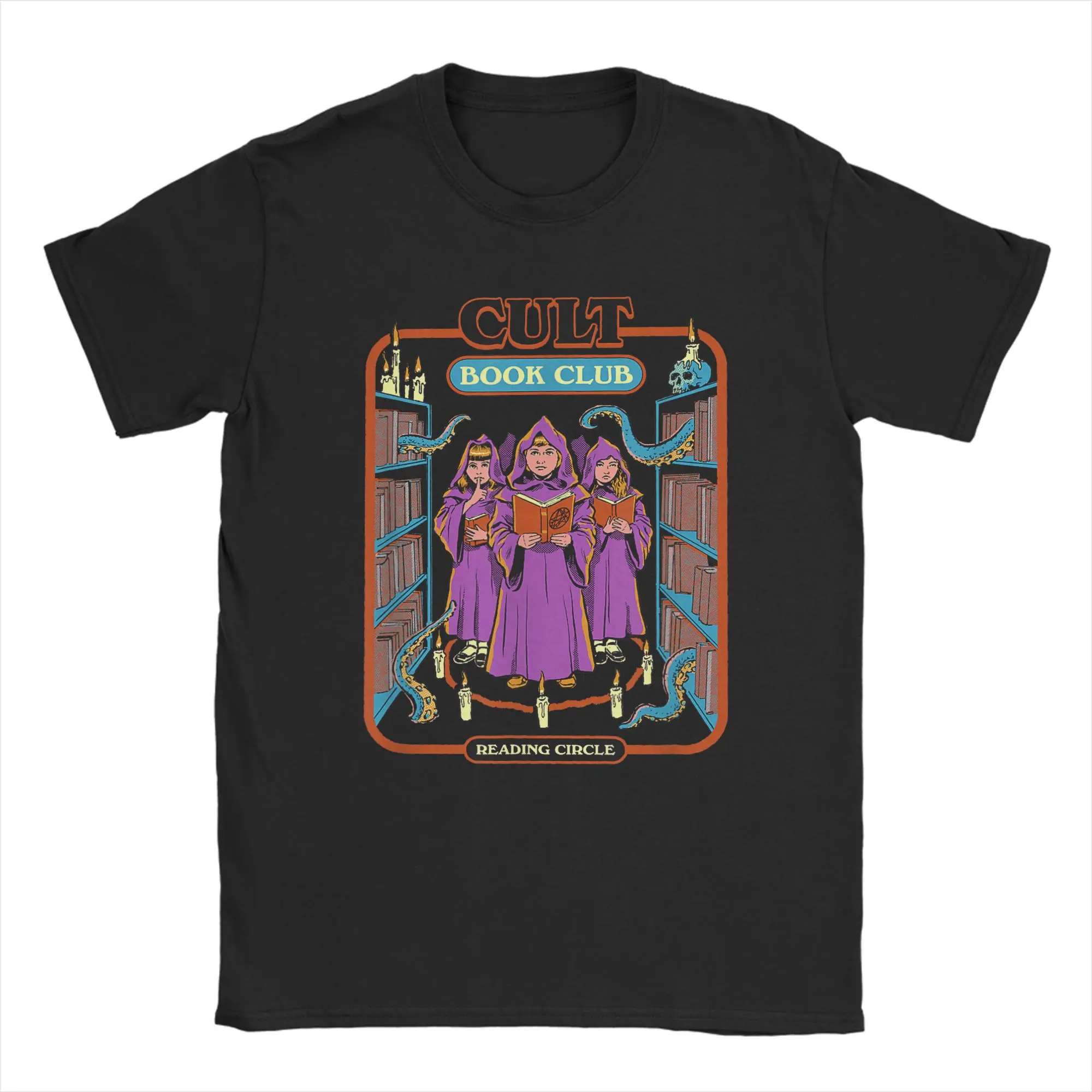 Männer T-Shirt Kult Buch Club Lesen Kreis Retro Dark Humor Super Baumwolle T Shirt Kurzarm T Shirts O Neck Tops Geschenk