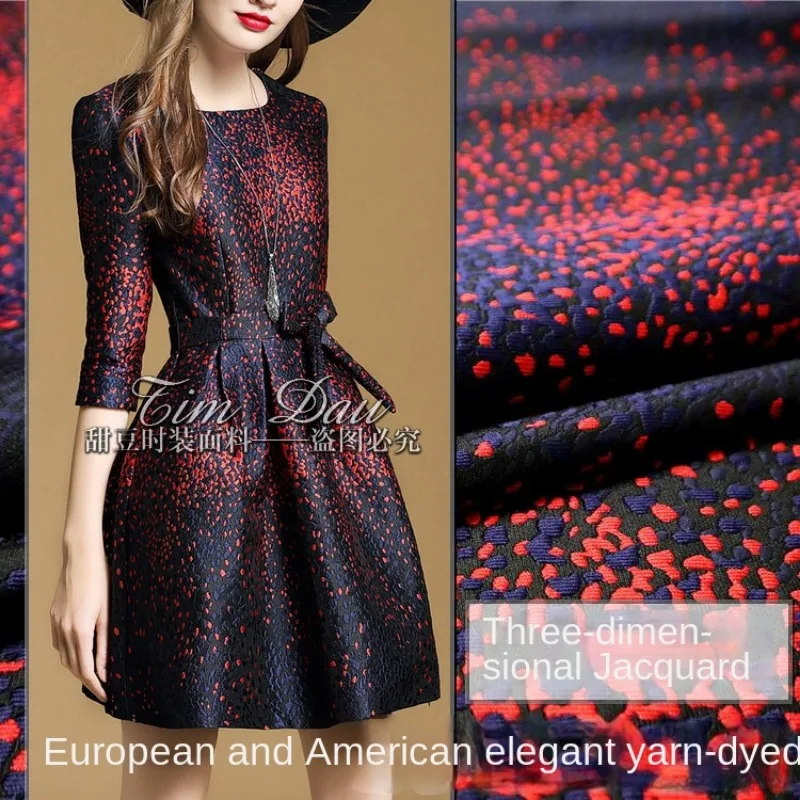 

145cm Three-dimensional Yarn-dyed Jacquard Fabric Elegant Fashion Dress Jacquard Fabric Wholesale Jacquard Cloth