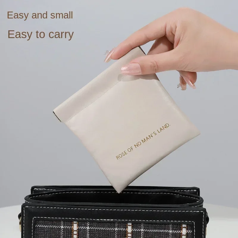 2025 Candy Color PU Organizer Bag - Multi-Functional for Cosmetics Cards Coins, Minimalist Compact Travel Accessory Захоўваць