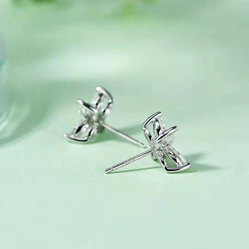 OEVAS 100% 925 Sterling Silver High Carbon Diamond Butterfly Pendant Necklace Earrings For Women Sparkling Fine Jewelry Set Gift