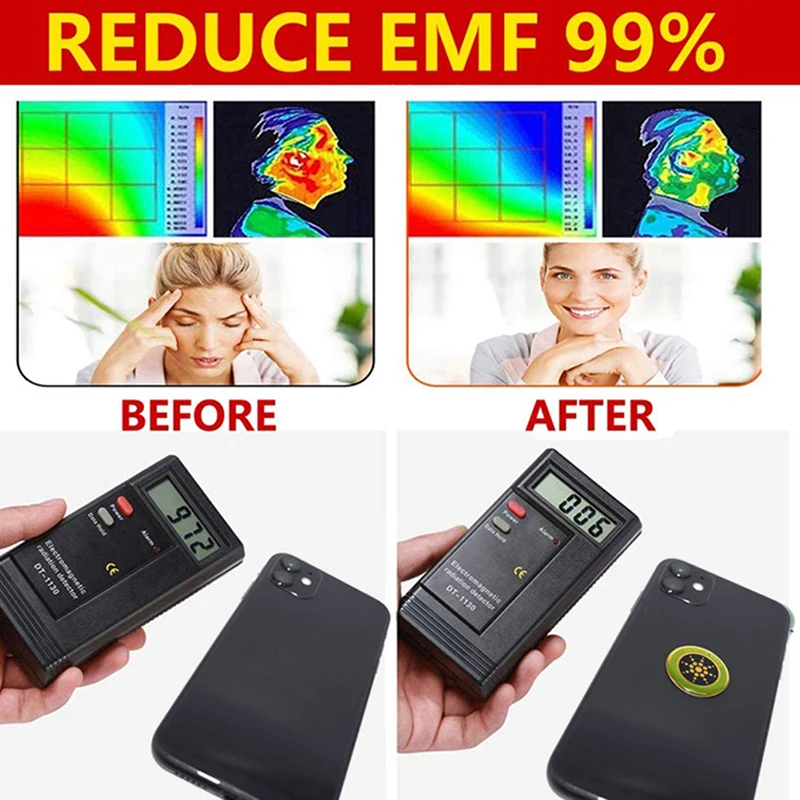 Quantum Shield EMF Protection Stickers - Universal Anti-Radiation for Mobile Devices and Electronics