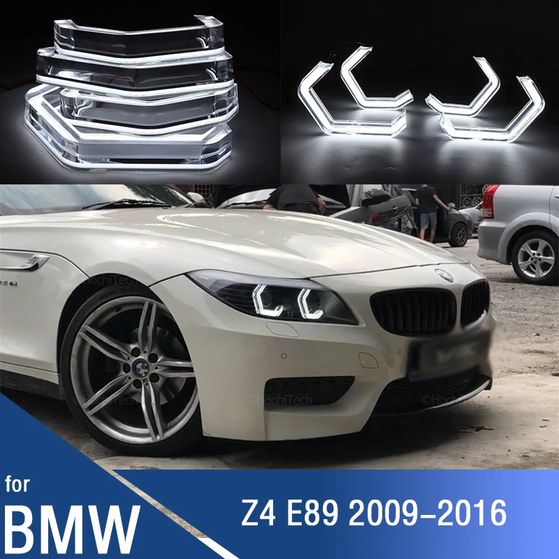 

for BMW Z4 E89 sDrive18i 20i 23i 28i 30i 35i 35is 2009-2016 LED Crystal M4 Iconic Style Angel Eyes Light