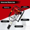 52cc Pile Driver 1900W Gasoline Two-stroke Post Driver Petrol Garden Fencing Tool Machine 55-70-100mm Sleeve 3