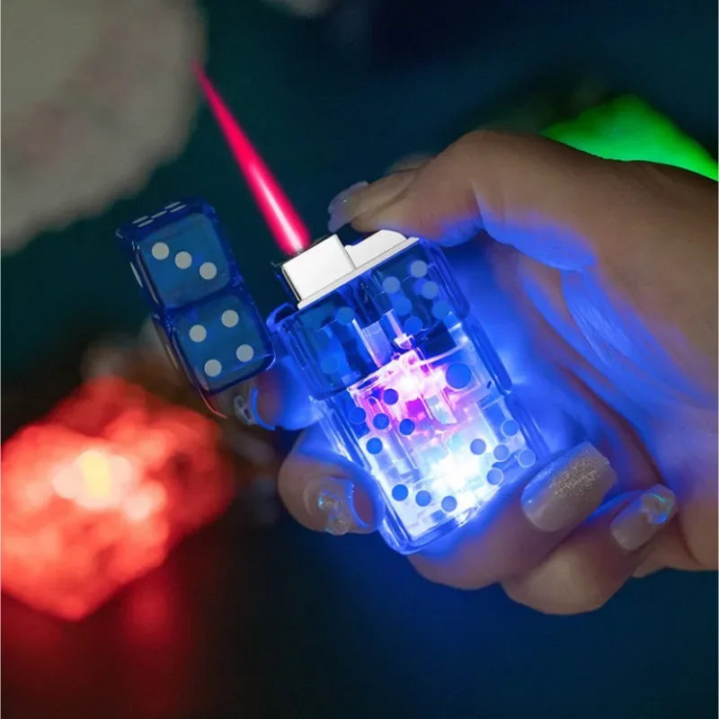 Kerosene Lighter Bbq Lighter Butane Gas Lighter Cigarette Lighter Electric Arc Igniter Creative Dice Lighter Pink Fire Jet Lighter Electronic Igniter Butane Torch Windproof Ignition Gadgets Interesting Gifts