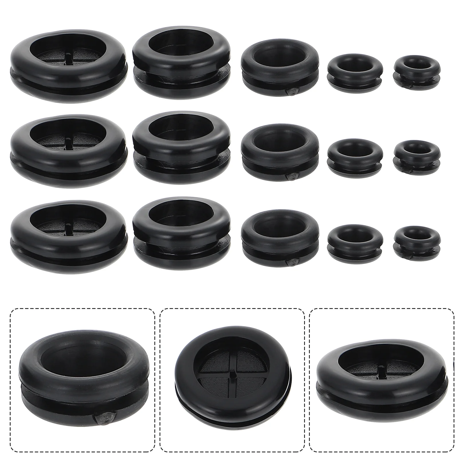 

50pcs Rubber Grommet Electrical Wire Gasket Rubber Washer Firewall Hole Plug