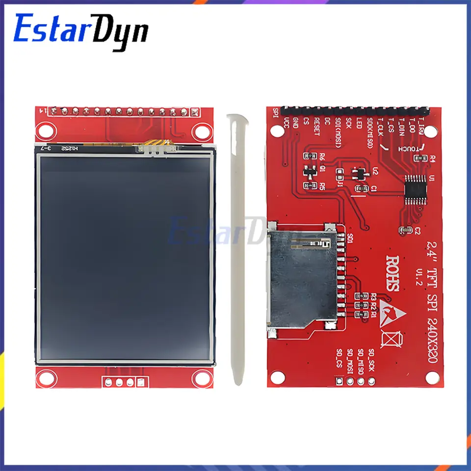 2.4/2.8 Inch SPI TFT LCD Touch Screen ILI9341 240x320 Display Module for Raspberry Pi, with PCB & Touch Pen image 2