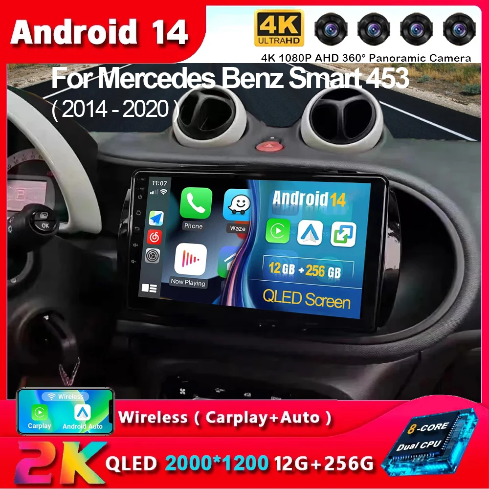 Chiave telecomando per Mercedes Benz Smart Fortwo 450 Forfour Roadster City Coupe 3 Buttons