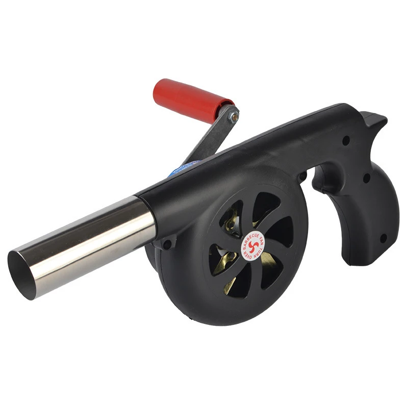 Hand Blower BBQ Fan Barbecue Blower Outdoor Cooking BBQ Fan Portable Hand Crank Fan Air Blower Grill Picnic Camping Stove Accessories Barbecue Fire Bellows Tools