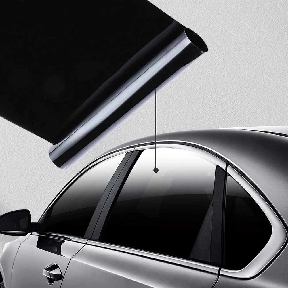 1 Roll Car Window Tint Film 1/5/15/25/35/50 Percent Black Car Window Foils Tinting Film Glass Summer UV Protector Sticker Films