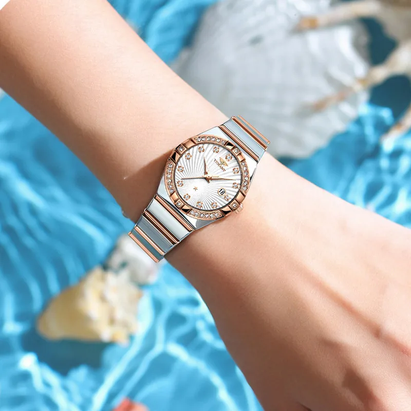 Luminous Ultra Thin Womens Watch Quartz Movement Minimalist Luxury Design