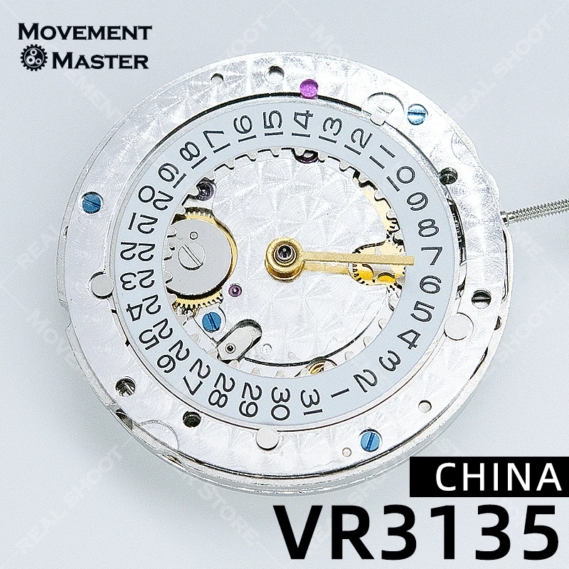 

Китайские часы VR3135, новинка 28800, автоматический механический механизм, мужские часы, синий баланс, Шанхай 3135